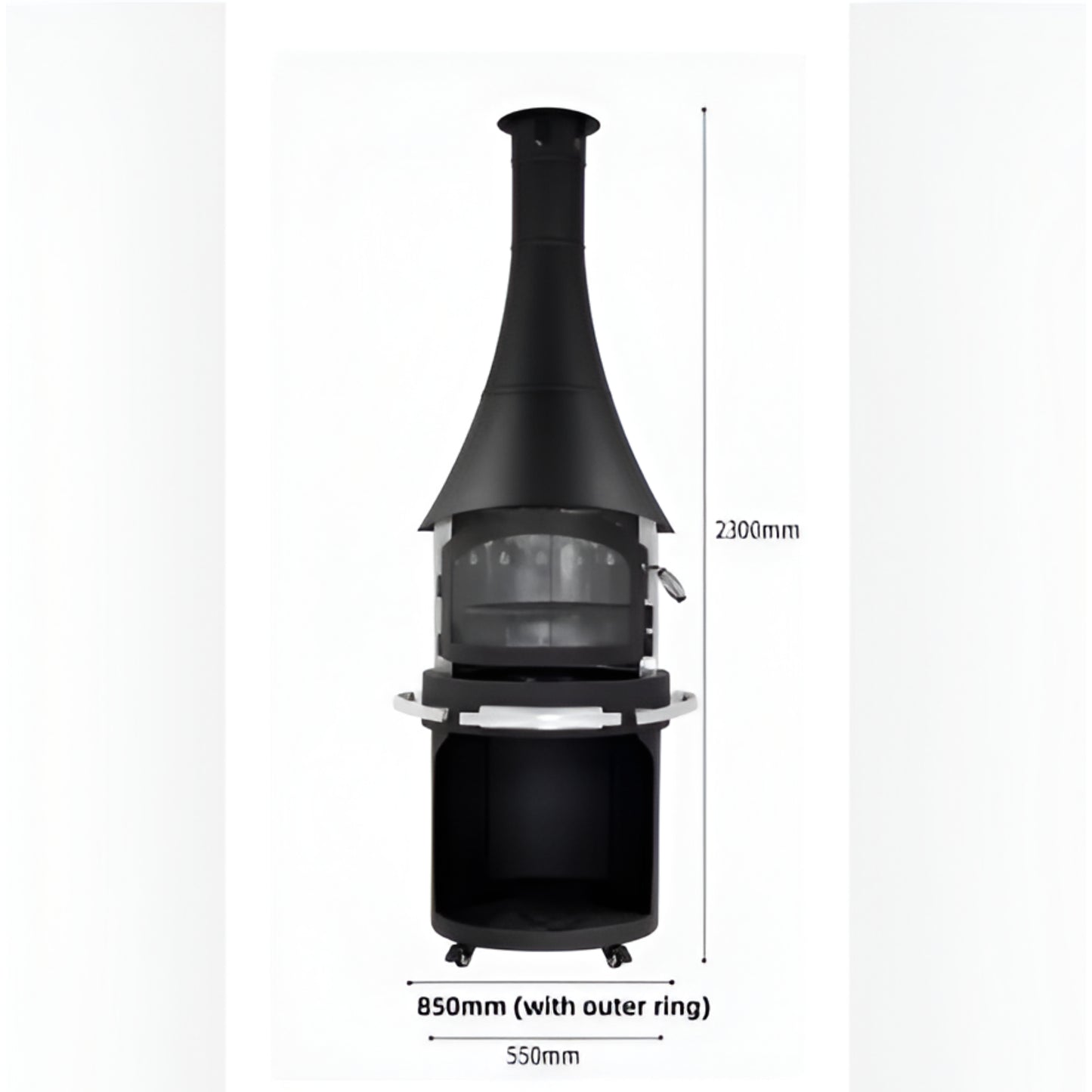 Nocturne Harbor Panoramic Chimenea Fireplace
