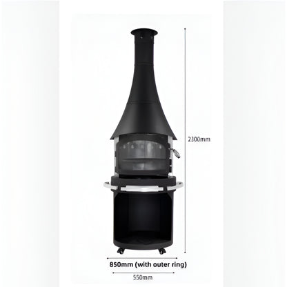 Nocturne Harbor Panoramic Chimenea Fireplace